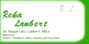 reka lambert business card