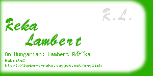 reka lambert business card